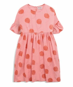 Discount ❤️ Organic Cotton Jersey Balloon Midi 👗 Dress Pink Bobo Choses Fashion Children 🎁