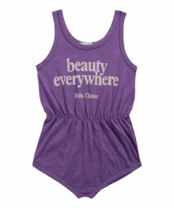 Buy ⭐ Organic Cotton Jersey Beauty Playsuit Purple Bobo Choses Fashion Children ✔️