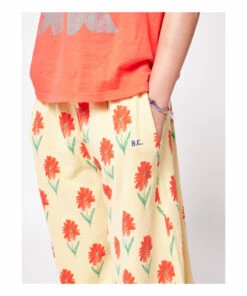 Best Sale 🔔 Organic Cotton Jersey Flower Culottes Pale yellow Bobo Choses Fashion Children 🔔 -Outlet Kids' Fashion Store organic cotton jersey flower culottes pale yellow bobo choses fashion children 4