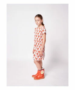 Best Pirce ✨ Organic Cotton Jersey Strawberry 👗 Dress Light grey Bobo Choses Fashion Children ✔️ -Outlet Kids' Fashion Store organic cotton jersey strawberry dress light grey bobo choses fashion children 2