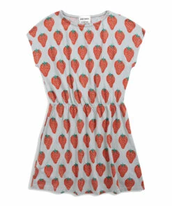 Best Pirce โจ Organic Cotton Jersey Strawberry ๐ Dress Light grey Bobo Choses Fashion Children โ๏ธ