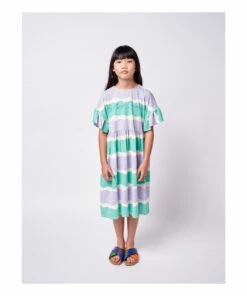 Best deal 👍 Organic Cotton Jersey Striped 👗 Dress Mauve Bobo Choses Fashion Children ✔️ -Outlet Kids' Fashion Store organic cotton jersey striped dress mauve bobo choses fashion children 2