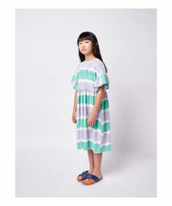 Best deal 👍 Organic Cotton Jersey Striped 👗 Dress Mauve Bobo Choses Fashion Children ✔️ -Outlet Kids' Fashion Store organic cotton jersey striped dress mauve bobo choses fashion children 3