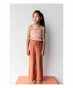 Discount 🤩 Organic Cotton Joggers Orange Aymara Fashion Teen, Children ❤️