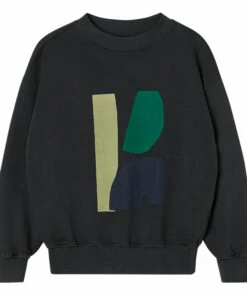 Deals ❤️ Organic Cotton Jumper Black Main Story Fashion Teen, Children 🔥