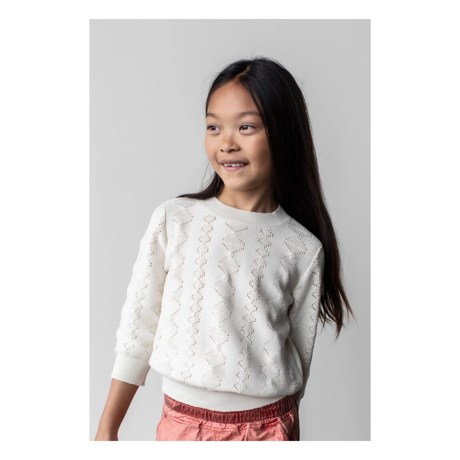Outlet ⌛ Organic Cotton Jumper Ecru Aymara Fashion Teen, Children ✔️ 2 Outlet ⌛ Organic Cotton Jumper Ecru Aymara Fashion Teen, Children ✔️ - Image 2