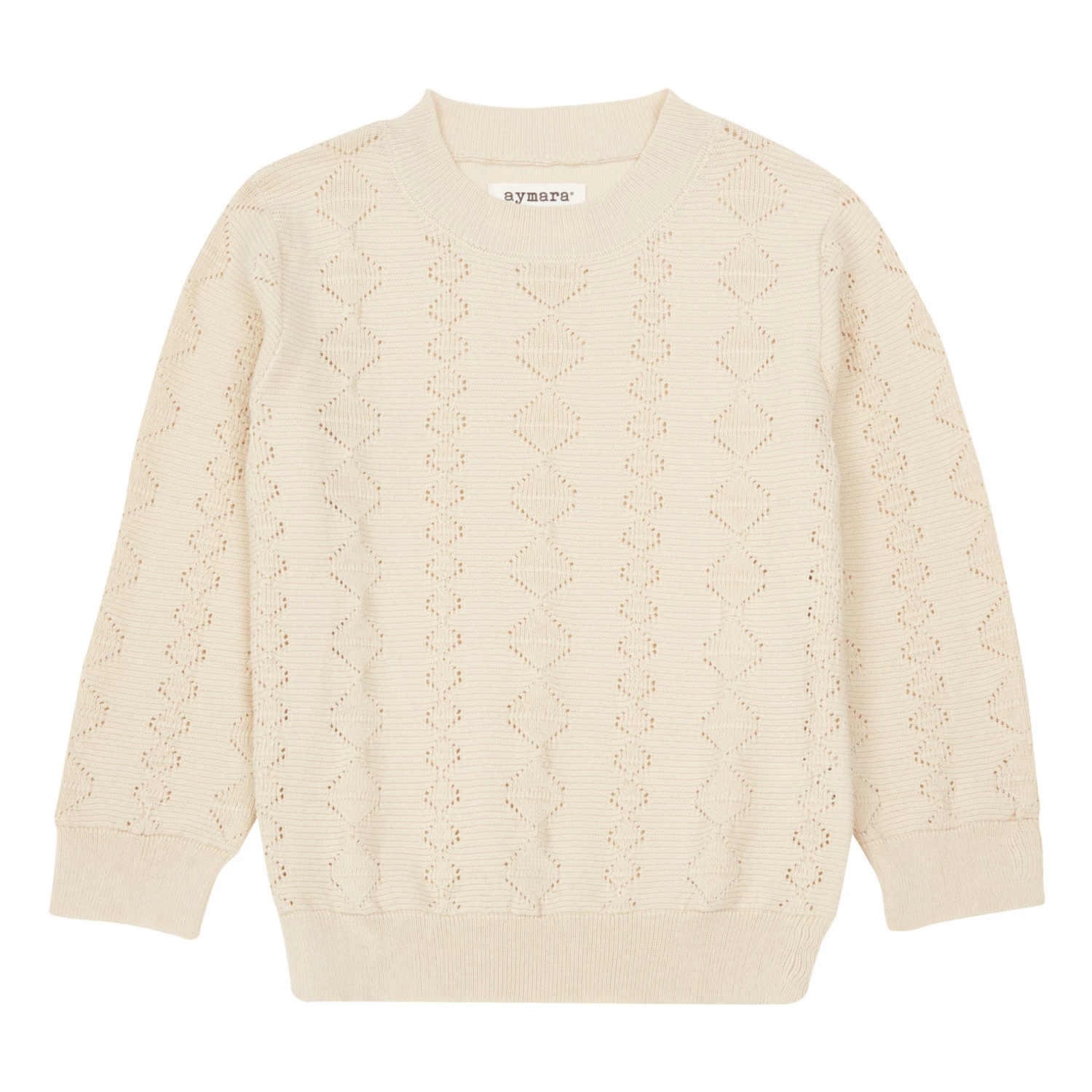 Outlet ⌛ Organic Cotton Jumper Ecru Aymara Fashion Teen, Children ✔️ 1 Outlet ⌛ Organic Cotton Jumper Ecru Aymara Fashion Teen, Children ✔️