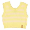 Cheap 🔥 Organic Cotton Knitted Striped Top Yellow Piupiuchick Fashion Teen, Children 👍