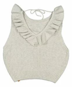 Budget 🌟 Organic Cotton Knitted Top Light grey Piupiuchick Fashion Teen, Children ✨ -Outlet Kids' Fashion Store organic cotton knitted top light grey piupiuchick fashion teen children 6
