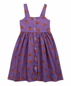 Promo 💯 Organic Cotton Ladybird 👗 Dress Purple Bobo Choses Fashion Children 🌟