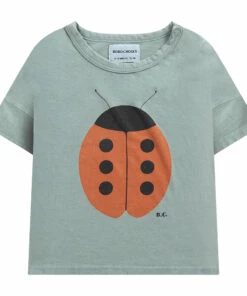 Cheapest 👍 Organic Cotton Ladybird T-shirt Sage Bobo Choses Fashion Baby, Children 🎉
