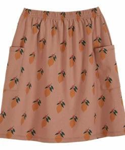 Best Pirce 😀 Organic Cotton Lemon Skirt Dusty Pink Emile et Ida Fashion Children 🎉