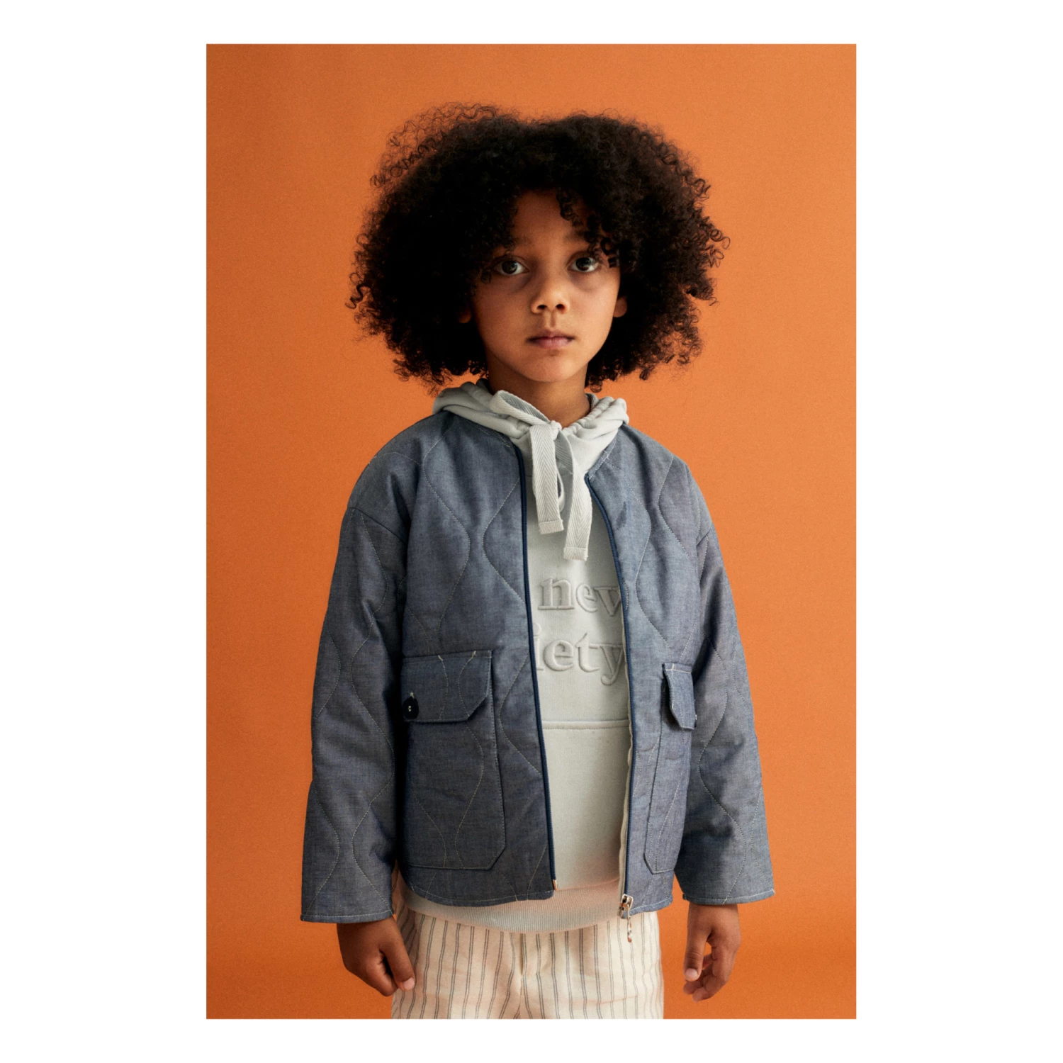 Discount ๐คฉ Organic Cotton Logo Hoodie Light blue the new society Fashion Teen, Children ๐ 2 Discount ๐คฉ Organic Cotton Logo Hoodie Light blue the new society Fashion Teen, Children ๐ - Image 2