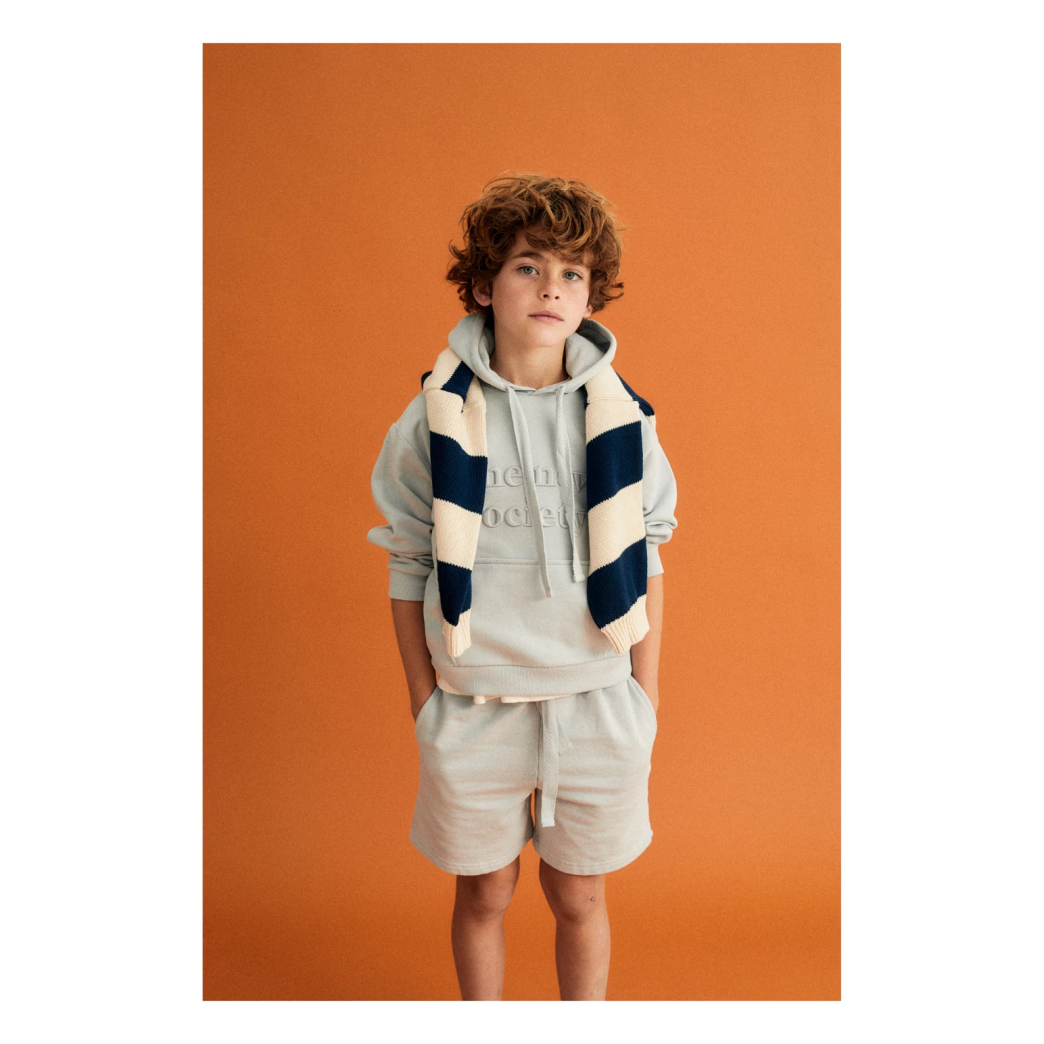 Discount ๐คฉ Organic Cotton Logo Hoodie Light blue the new society Fashion Teen, Children ๐ 3 Discount ๐คฉ Organic Cotton Logo Hoodie Light blue the new society Fashion Teen, Children ๐ - Image 3