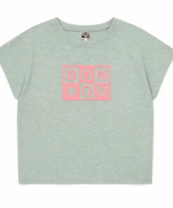 Flash Sale 💯 Organic Cotton Logo T-shirt Sage Bonton Fashion Children 🎉