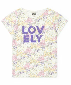 Outlet 👍 Organic Cotton Lovely T-shirt Ecru Bonton Fashion Children ⌛