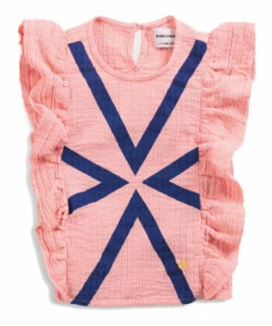 Buy ๐ Organic Cotton Muslin Frill Top Pink Bobo Choses Fashion Children โ