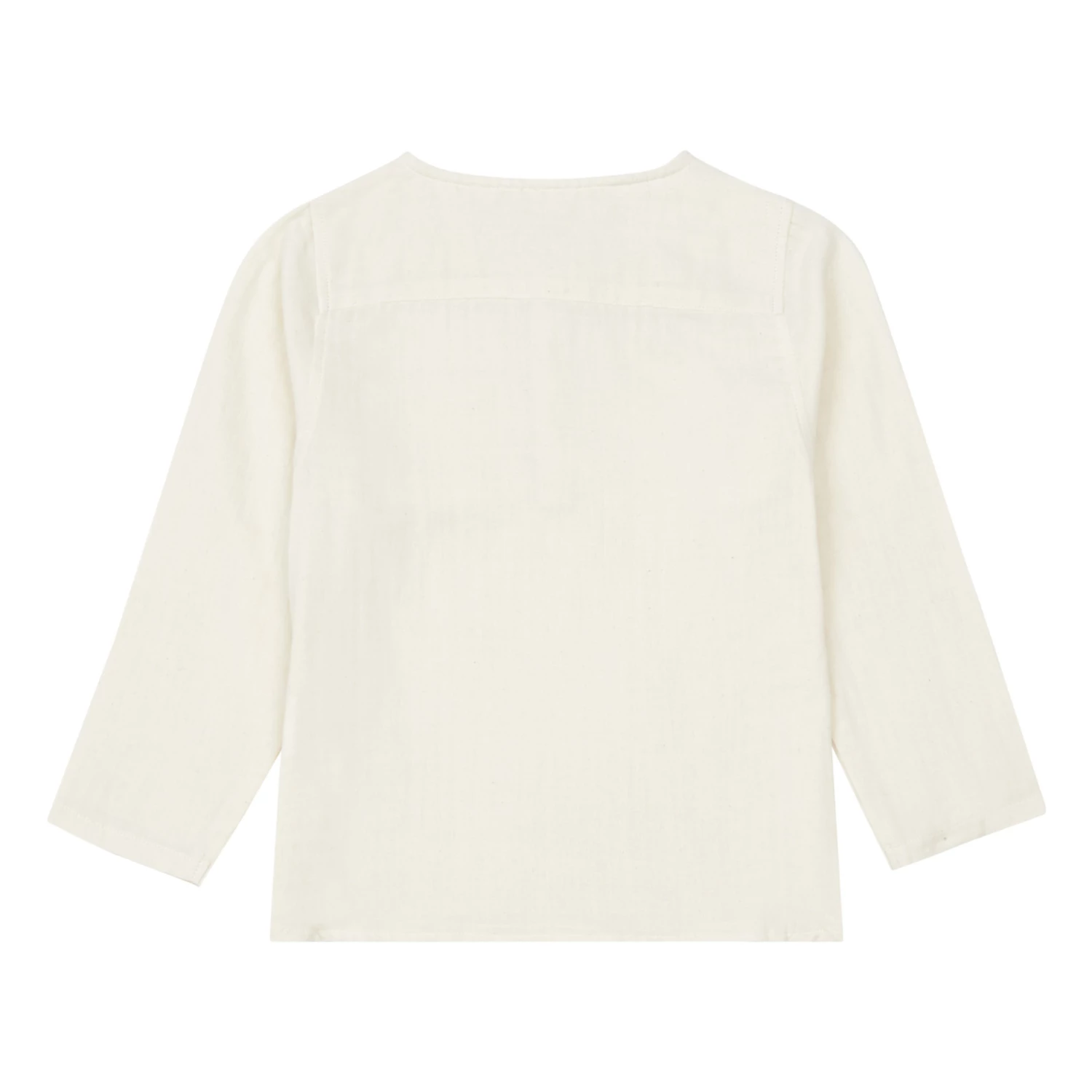 Outlet 🔥 Organic Cotton Muslin Kurta Shirt Ecru La Petite Collection Fashion Baby, Children 🤩 3 Outlet 🔥 Organic Cotton Muslin Kurta Shirt Ecru La Petite Collection Fashion Baby, Children 🤩 - Image 3