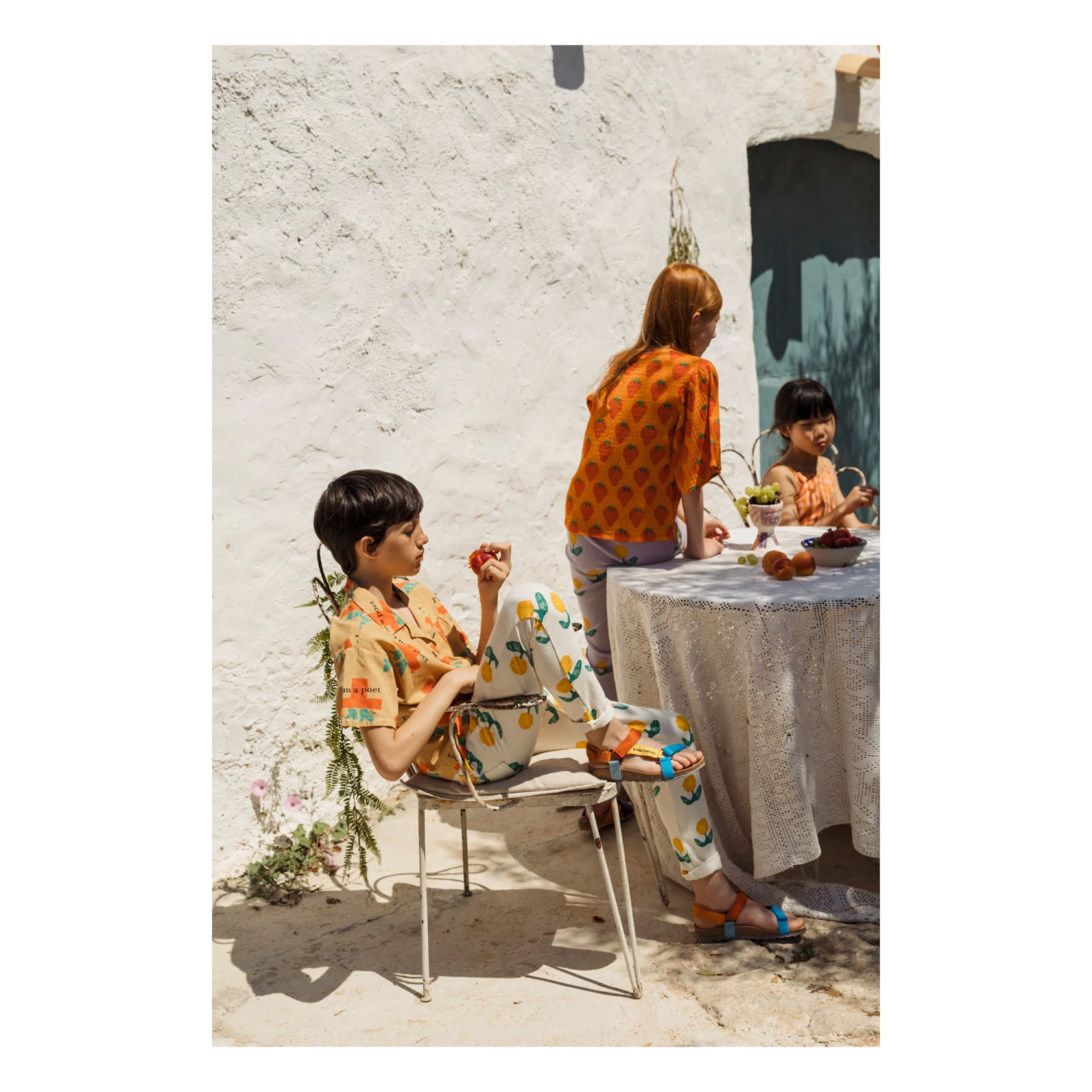 Budget 🔔 Organic Cotton Muslin Strawberry Blouse Orange Bobo Choses Fashion Children 💯 2 Budget 🔔 Organic Cotton Muslin Strawberry Blouse Orange Bobo Choses Fashion Children 💯 - Image 2