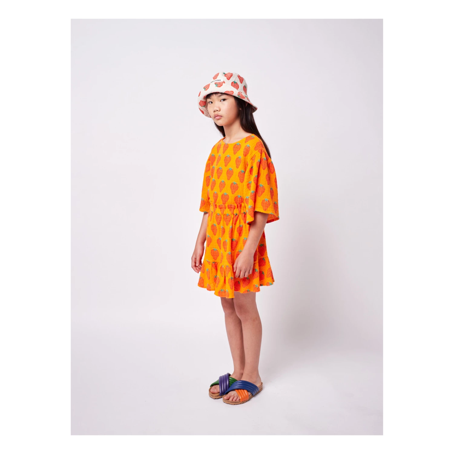 Budget 🔔 Organic Cotton Muslin Strawberry Blouse Orange Bobo Choses Fashion Children 💯 4 Budget 🔔 Organic Cotton Muslin Strawberry Blouse Orange Bobo Choses Fashion Children 💯 - Image 4