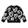 Top 10 ⌛ Organic Cotton Oversize Heart Sweatshirt Black Stella McCartney Kids Fashion Teen, Children ✔️