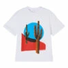 Hot Sale ❤️ Organic Cotton Oversized Cactus T-shirt White Stella McCartney Kids Fashion Teen, Children 😀