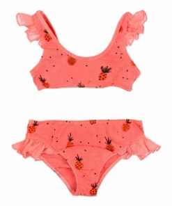 Hot Sale ⭐ Organic Cotton Pineapple 👙 Bikini Coral Búho Fashion Children 🧨