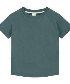 Best Pirce ❤️ Organic Cotton Plain T-shirt Grey blue Gray Label Fashion Baby, Children 💯