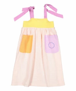 Top 10 💯 Organic Cotton Pocket 👗 Dress Pale pink Piupiuchick Fashion Children 😍