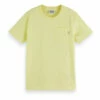 Top 10 💯 Organic Cotton Pocket T-shirt Yellow Scotch & Soda Fashion Teen, Children ❤️