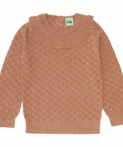 Discount ❤️ Organic Cotton Pointelle Blouse Pale pink FUB Fashion Children 🔔