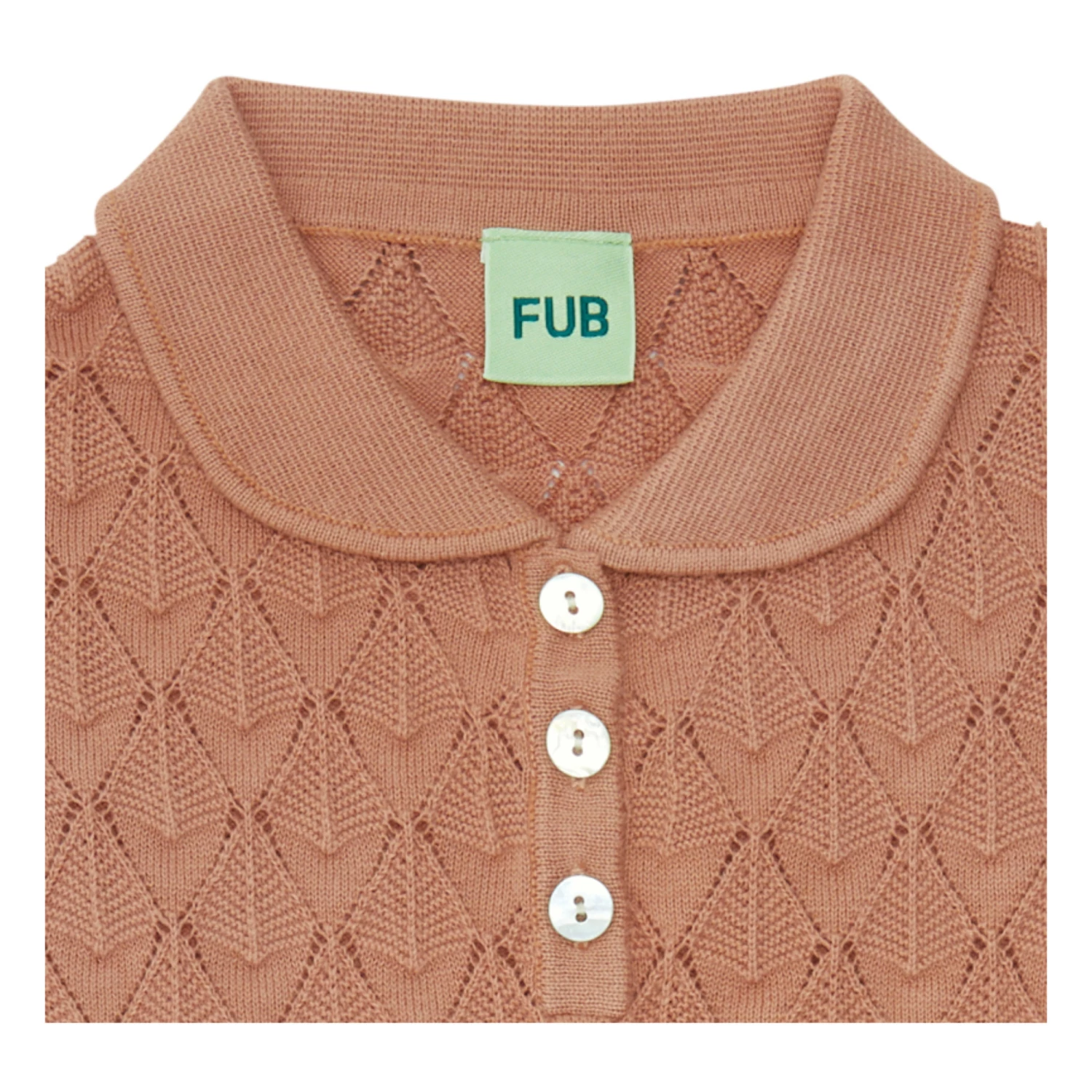 Hot Sale ๐งจ Organic Cotton Pointelle Polo Shirt Pale pink FUB Fashion Children โ๏ธ 2 Hot Sale ๐งจ Organic Cotton Pointelle Polo Shirt Pale pink FUB Fashion Children โ๏ธ - Image 2