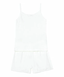 Best Pirce ❤️ Organic Cotton Pointelle Pyjama Set White Suuky Fashion Children ✔️