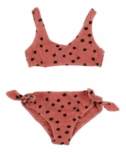 Best reviews of 🎁 Organic Cotton Polka Dot 👙 Bikini Brick red Búho Fashion Children 🔥
