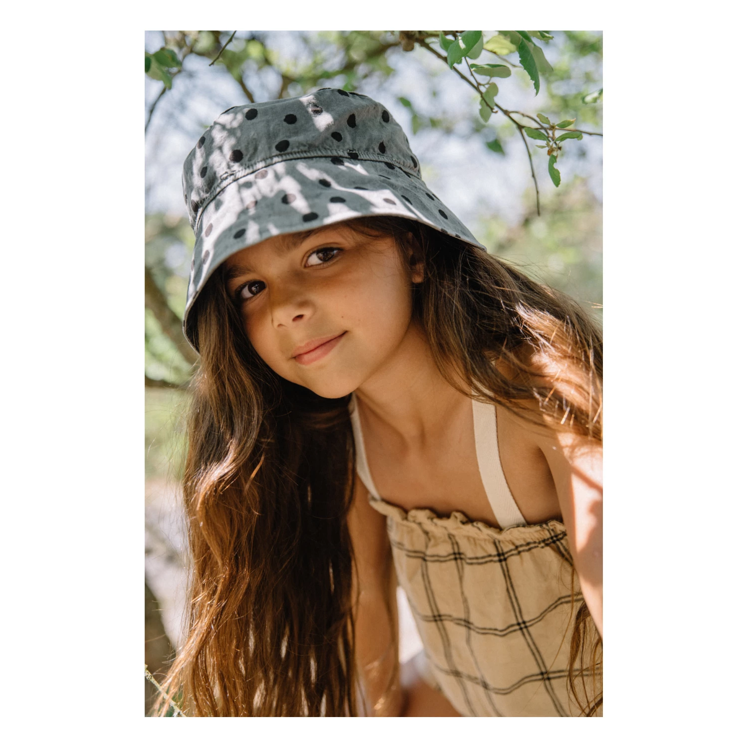 Brand new 💯 Organic Cotton Polka Dot Hat Grey Búho Fashion Children 😀 2 Brand new 💯 Organic Cotton Polka Dot Hat Grey Búho Fashion Children 😀 - Image 2
