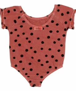 Promo 😀 Organic Cotton Polka Dot 🩱 Swimsuit Brick red B&uacute;ho Fashion Baby, Children 🤩 -Outlet Kids' Fashion Store organic cotton polka dot swimsuit brick red b uacute ho fashion baby children 2