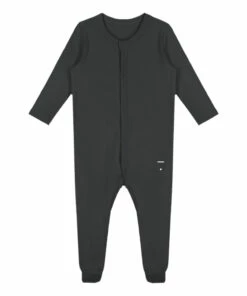 Budget 🤩 Organic Cotton Pyjama Jumpsuit - Capsule Homewear - Black Gray Label Fashion Children ⭐
