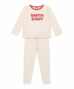 Deals 😀 Organic Cotton Pyjamas - ❄ Christmas Collection - Pale pink Bonton Fashion Children 🌟