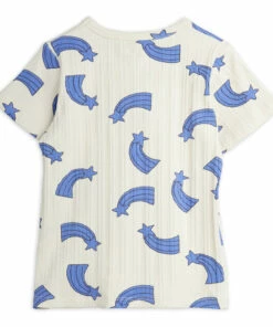 Hot Sale 💯 Organic Cotton Ribbed Star T-shirt Ecru Mini Rodini Fashion Baby, Children ⭐ -Outlet Kids' Fashion Store organic cotton ribbed star t shirt ecru mini rodini fashion baby children 2