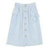 Promo 💯 Organic Cotton Skirt Light blue Piupiuchick Fashion Teen, Children 🎉