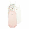 Hot Sale 🎁 Organic Cotton Sleeveless Floral Baby Bodysuits - Set of 3 White Petit Bateau Fashion Baby, Children 👏