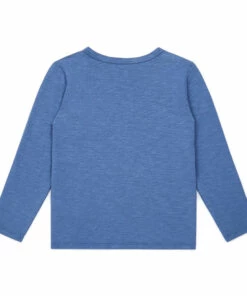 Discount 👏 Organic Cotton Slub T-shirt Blue Bonton Fashion Children ❤️ -Outlet Kids' Fashion Store organic cotton slub t shirt blue bonton fashion children 2