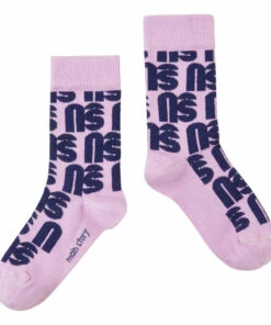 Best Sale 🔥 Organic Cotton 🧦 Socks Mauve Main Story Fashion Teen, Children 🛒