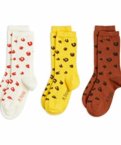 Hot Sale 🤩 Organic Cotton 🧦 Socks - Set of 3 Ochre Mini Rodini Fashion Baby, Children 😀