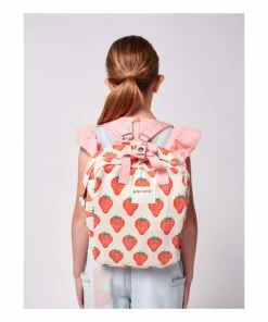 Deals ❤️ Organic Cotton Strawberry Backpack Ecru Bobo Choses Fashion Children 🔥 -Outlet Kids' Fashion Store organic cotton strawberry backpack ecru bobo choses fashion children 3