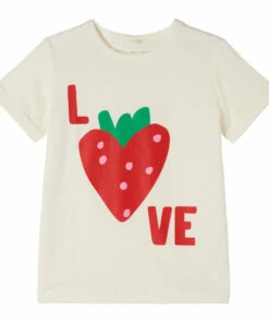 Top 10 🔥 Organic Cotton Strawberry Love T-shirt White Stella McCartney Kids Fashion Children 👍