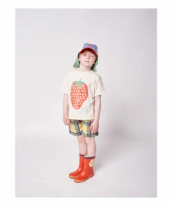 Hot Sale 🔔 Organic Cotton Strawberry T-shirt Ecru Bobo Choses Fashion Children ✨ -Outlet Kids' Fashion Store organic cotton strawberry t shirt ecru bobo choses fashion children 2