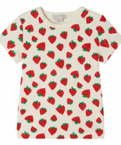 Best Pirce 🎁 Organic Cotton Strawberry T-shirt Red Stella McCartney Kids Fashion Teen, Children 🌟