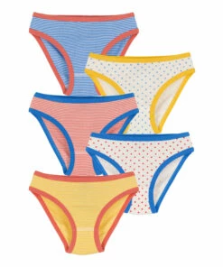 Flash Sale ✨ Organic Cotton Striped Briefs - Set of 5 Blue Petit Bateau Fashion Children 🎁