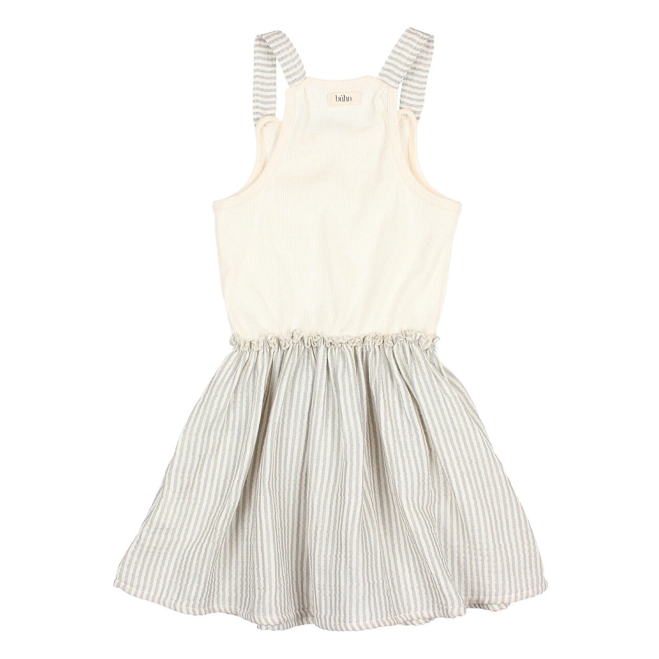 Flash Sale π€© Organic Cotton Striped Dual-Material π Dress Ecru Búho Fashion Children β 2 Flash Sale π€© Organic Cotton Striped Dual-Material π Dress Ecru Búho Fashion Children β - Image 2